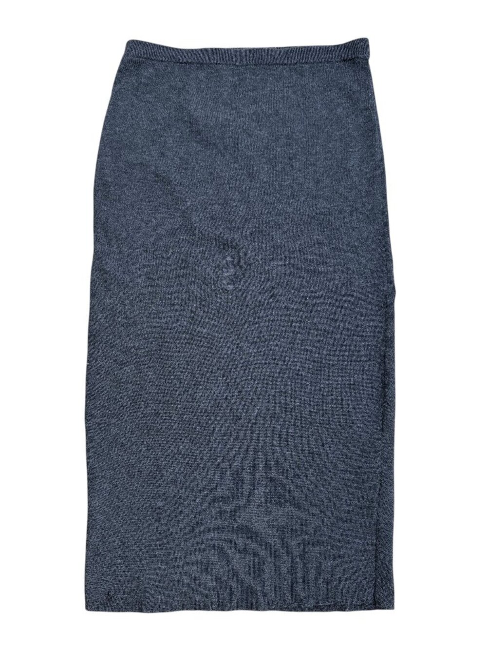 Eileen Fisher Knit Skirt Merino Wool Midi Gray Grey Pull On (S)